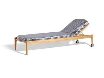 THE SECRET GARDEN - Recliner teak sun lounger with castors by Poltrona Frau - view 2